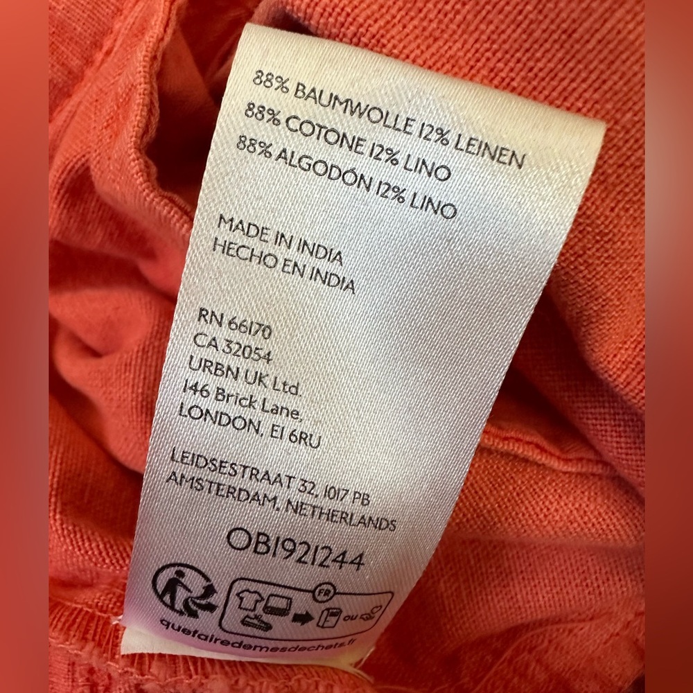NWT Free People Sweet Talk Red Mango Chino Pants- Size 8 - Picture 11 of 11